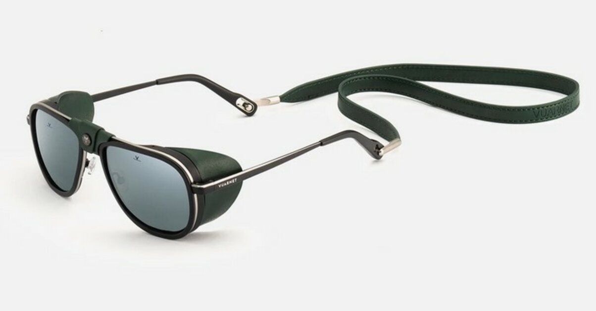 Lunettes De Soleil Vintage Vuarnet Pouilloux 095 - Monture Noire, Verres Glacier Gris